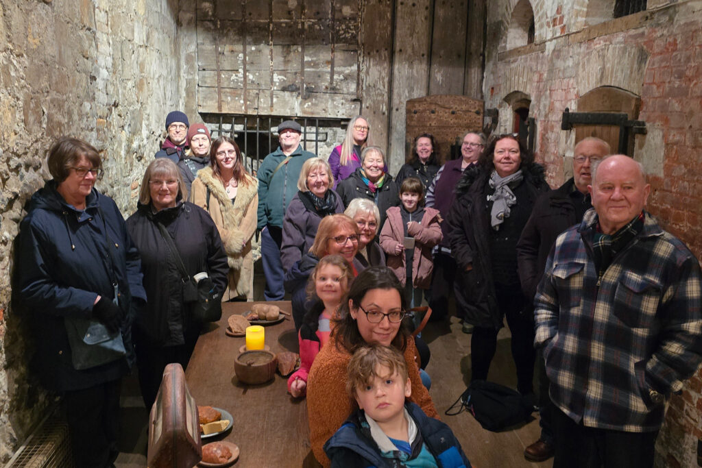 Tour guests at the Tollhouse museum